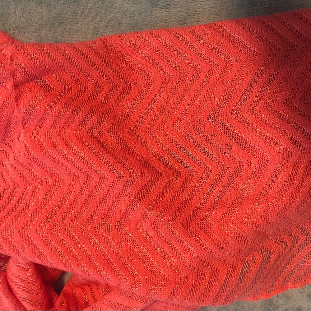 Peach Chevron Scarf